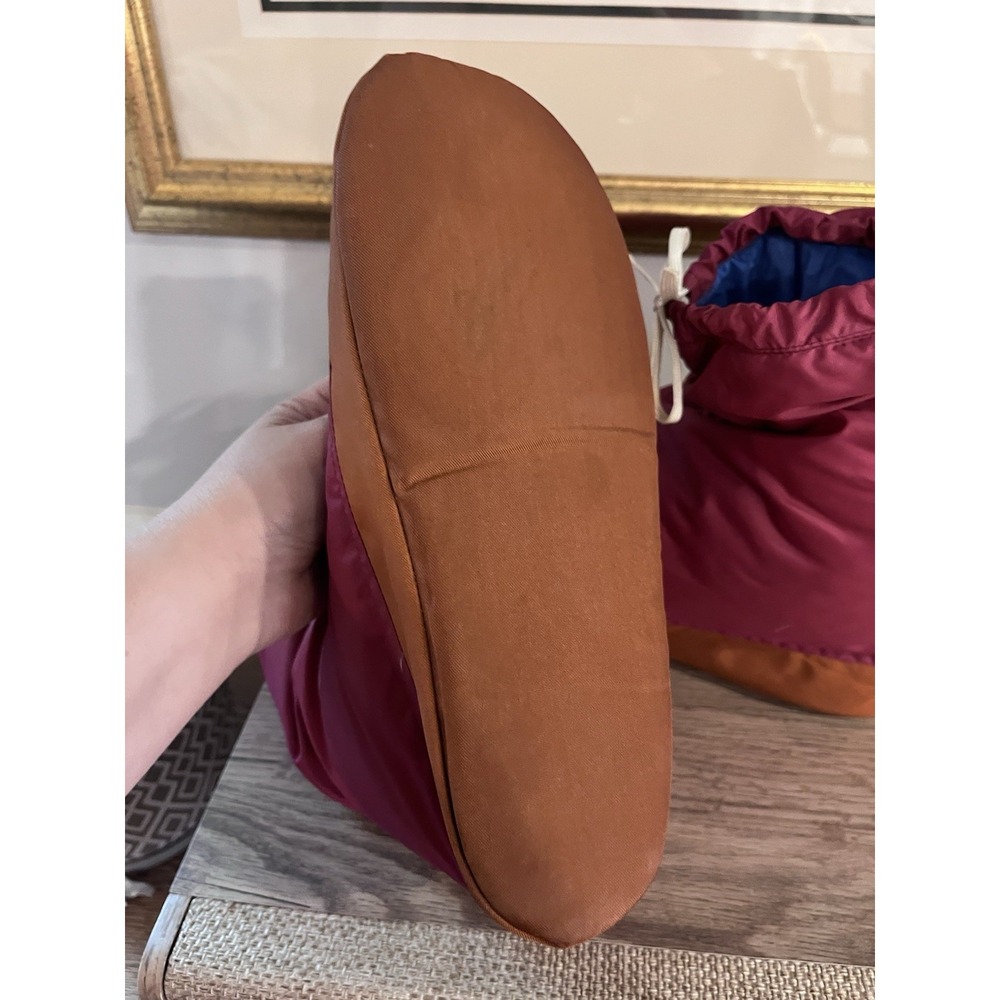 Trail Wise Down Booties Women's Lg 8.5-9.5 Burgundy Camp Hiking W2 - Picture 6 of 6